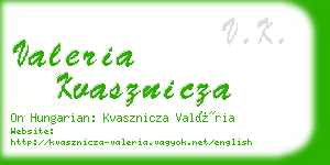 valeria kvasznicza business card